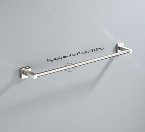 Bluebyrne brushed nickel towel ring adds stylish, quick towel access.