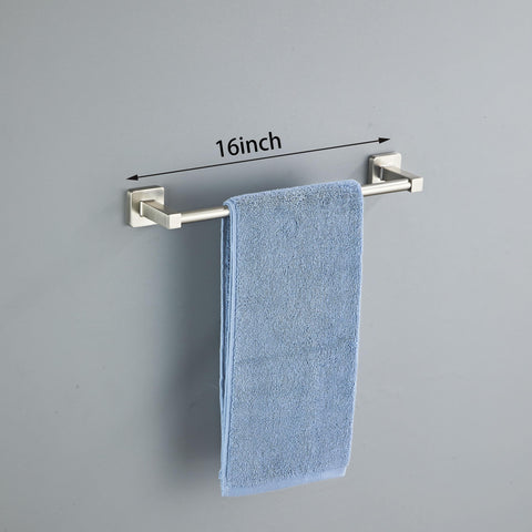 Bluebyrne towel ring in brushed nickel, easy towel access.