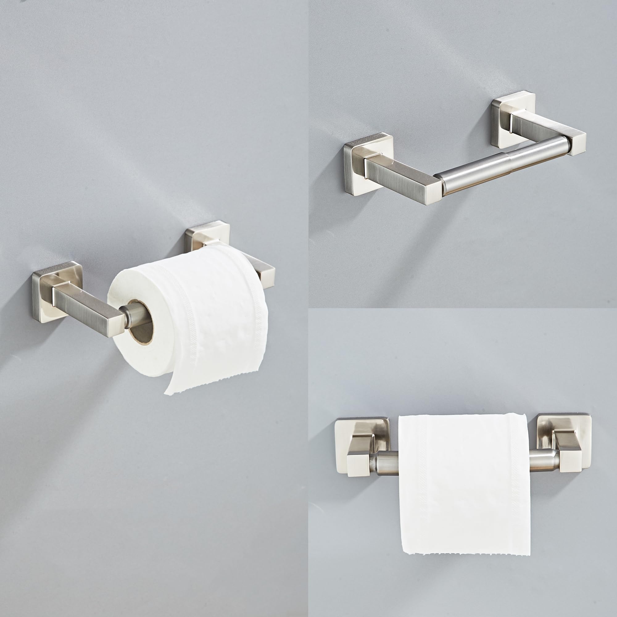 Bluebyrne brushed nickel wall hook provides extra space for robes and towels.