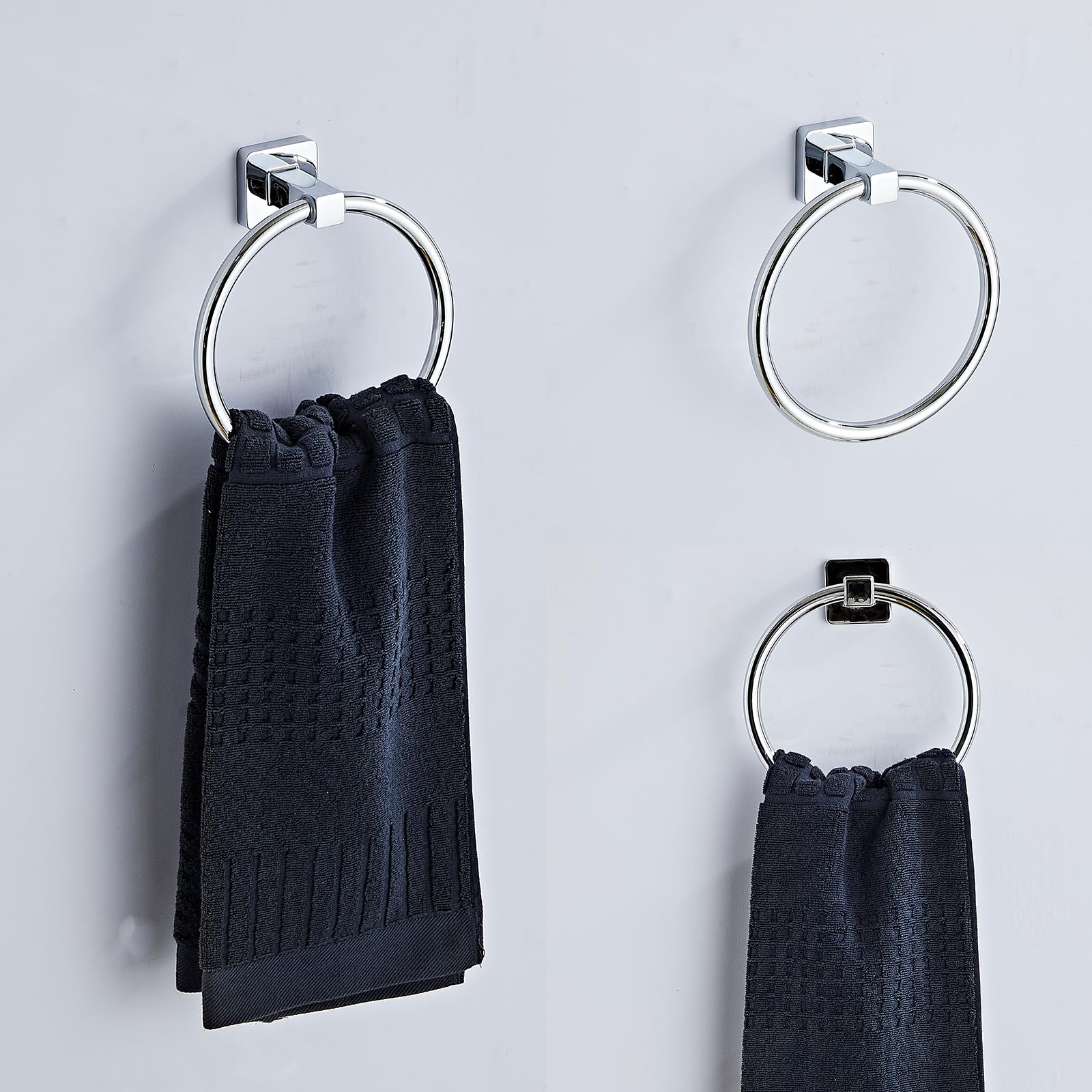 BlueByrne chrome toilet paper holder keeps rolls tidy and accessible