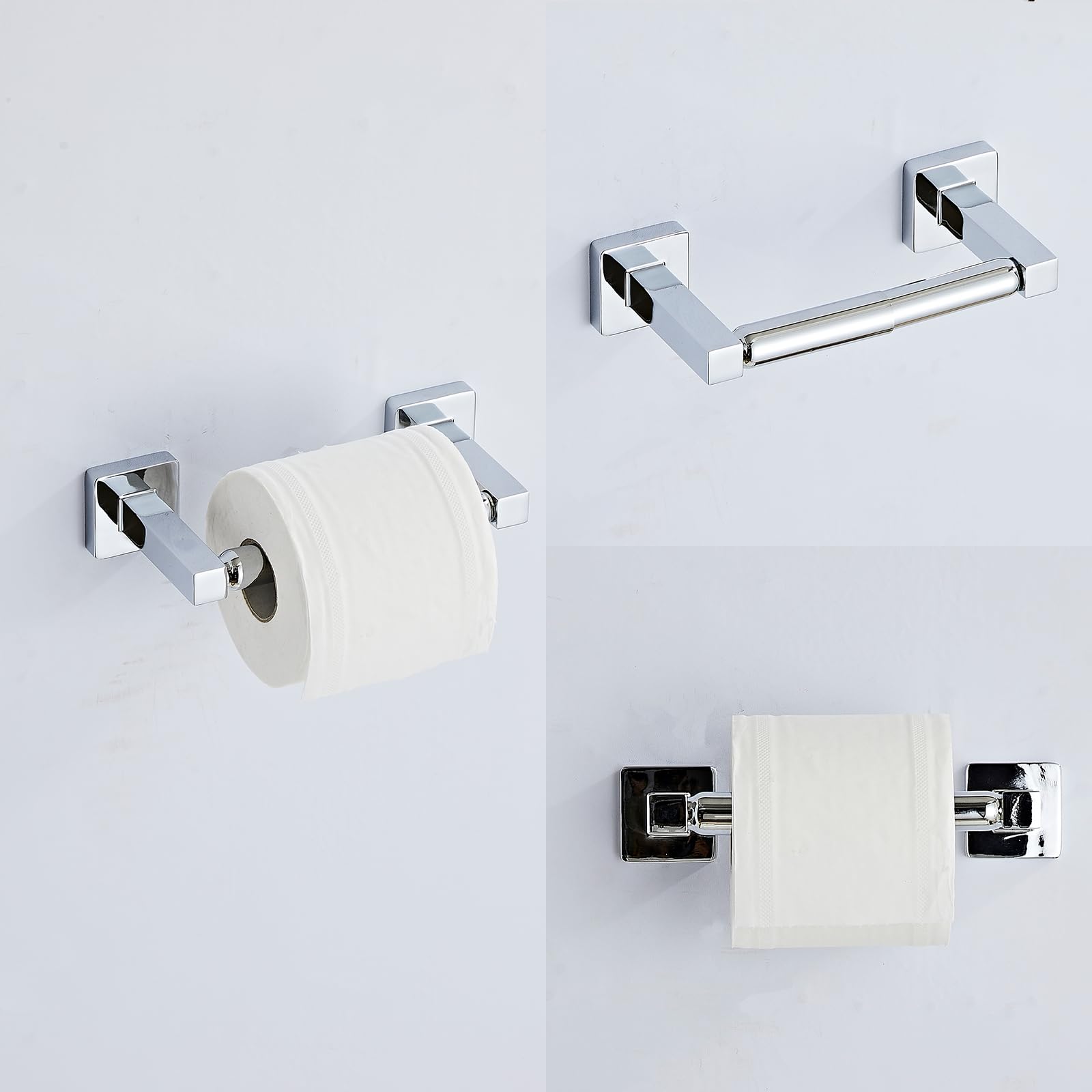 BlueByrne chrome wall hook organized for robes and towels