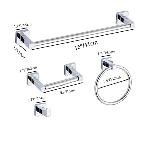 Bluebyrne chrome wall-mounted bathroom rack showcasing a clean, space-saving design