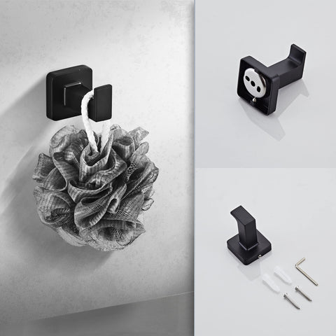 Bluebyrne matte black bathroom set displayed together for cohesive look