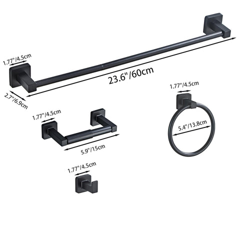 Bluebyrne bathroom styling image demonstrates versatile matte black fit for modern decor.