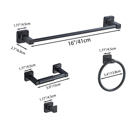 Bluebyrne installation-ready hardware in matte black for simple mounting