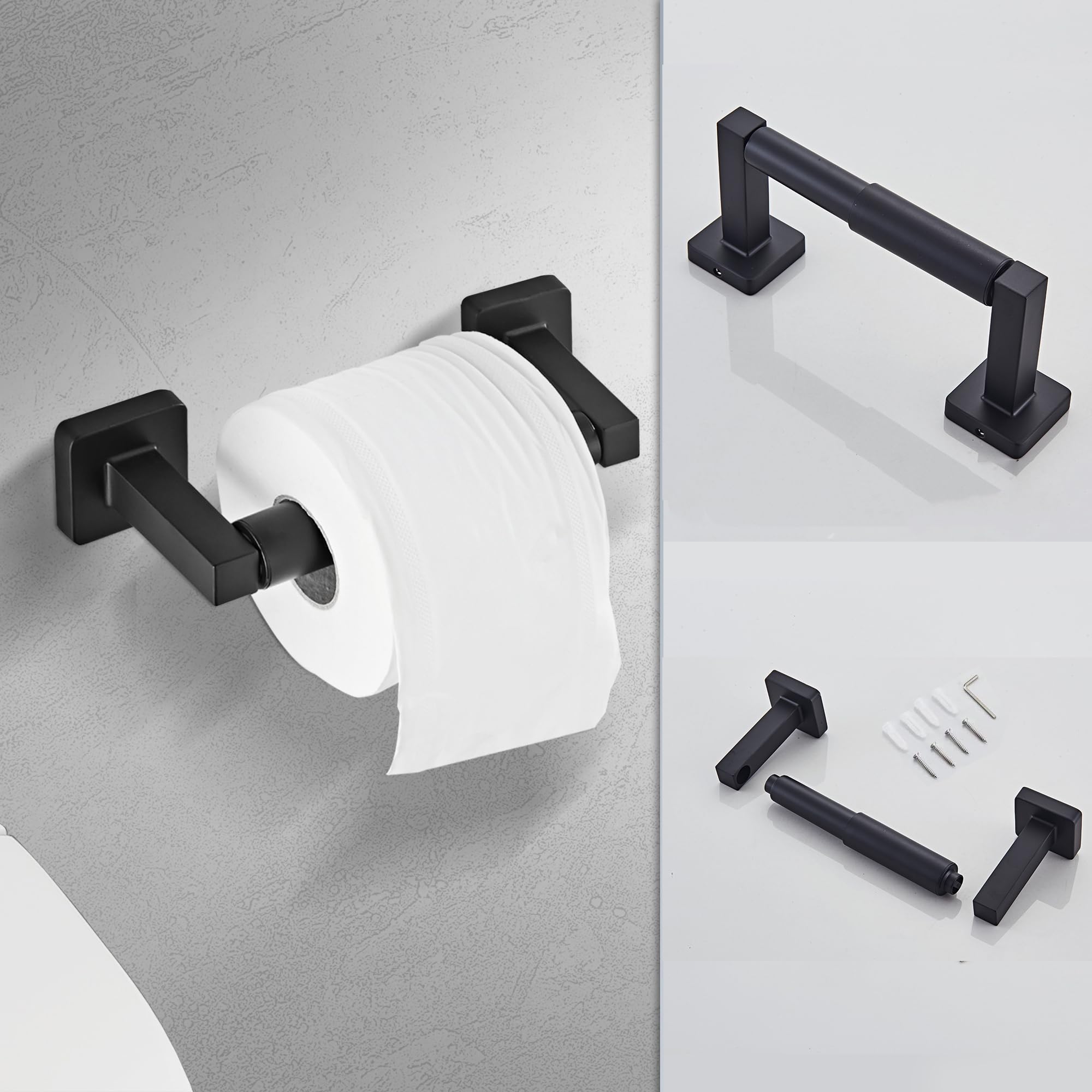Bluebyrne matte black wall hooks improve towel organization