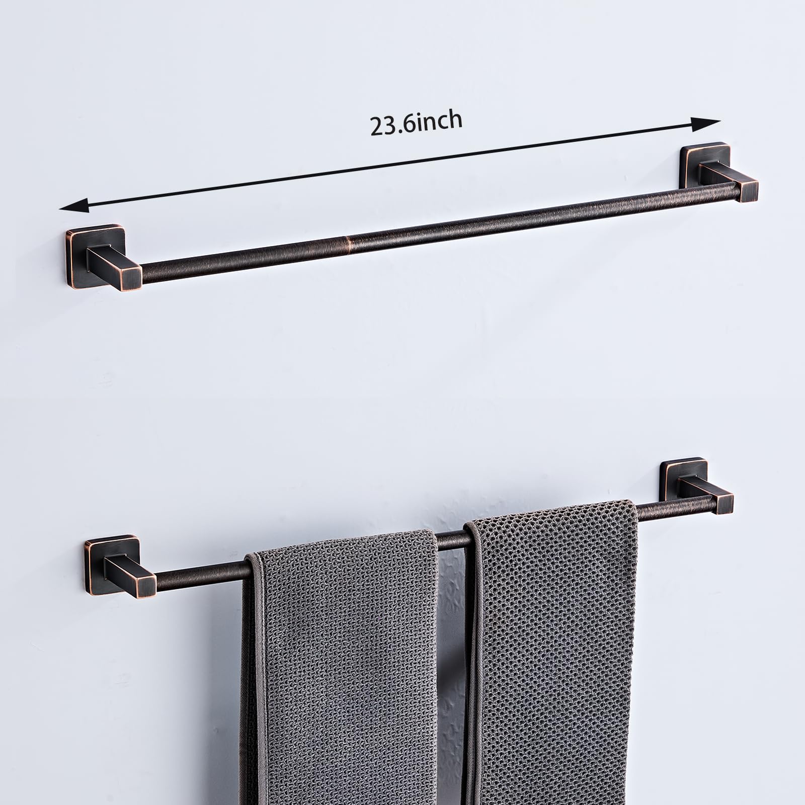Bluebyrne towel bar 23-6-inch, sturdy, rust-resistant for daily use