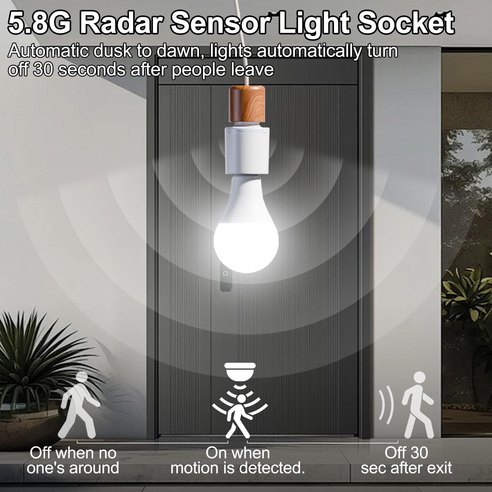 Bluedery dusk-to-dawn function provides automatic lighting when needed.