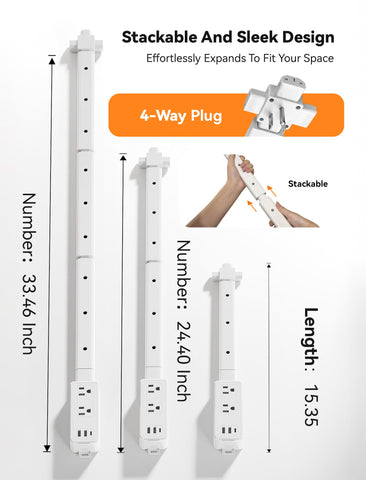 Blueera outlet extender 36-inch extension provides access to distant outlets.