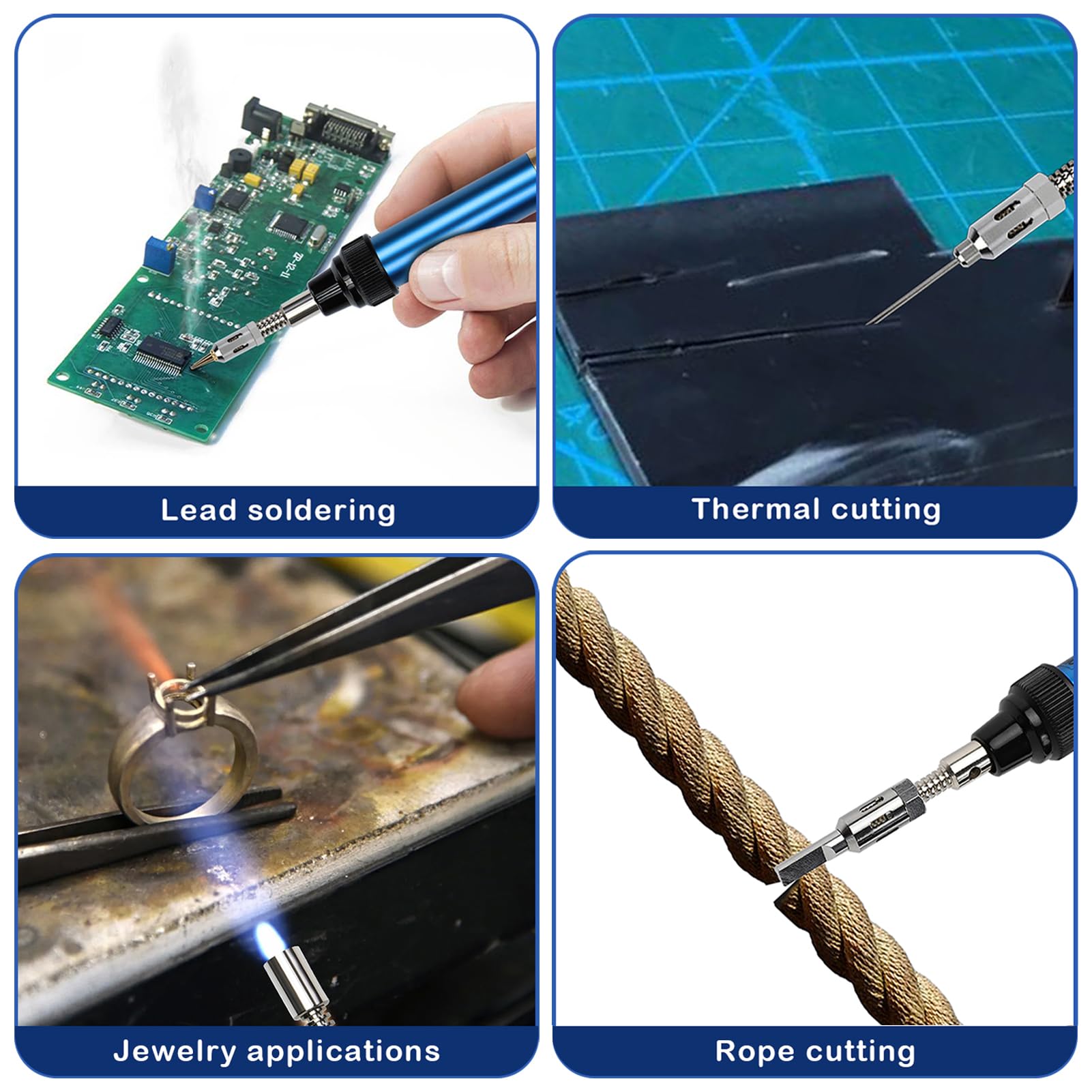 BlueFire torch offers higher heat than butane for demanding tasks.
