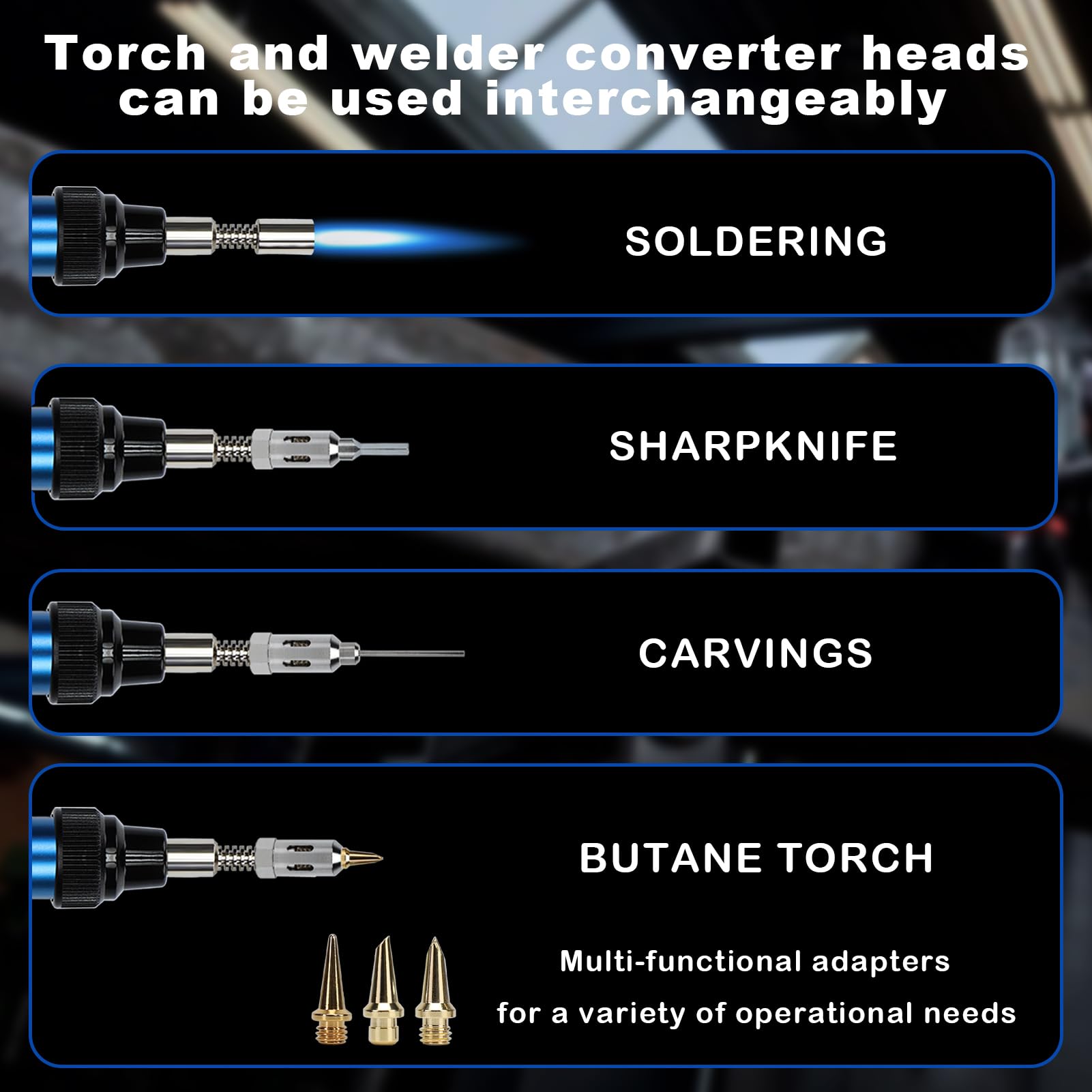 BlueFire piezo lighter included for quick, reliable ignition.