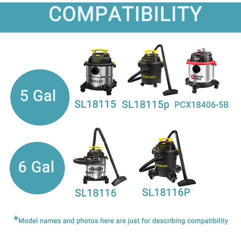 Bluemorpho 19-1500 reusable filter bags for Stanley vacuums extend life.