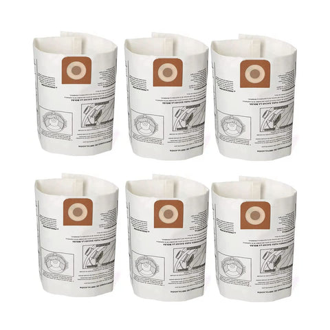 Bluemorpho pack6 vacuum bags fit Craftsman 16-20 gallon vacuums for clean disposal