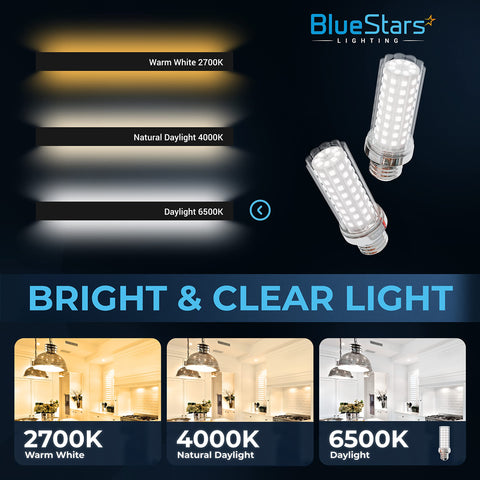 BlueStars LED corn light bulb delivers 1600 lumens for bright rooms