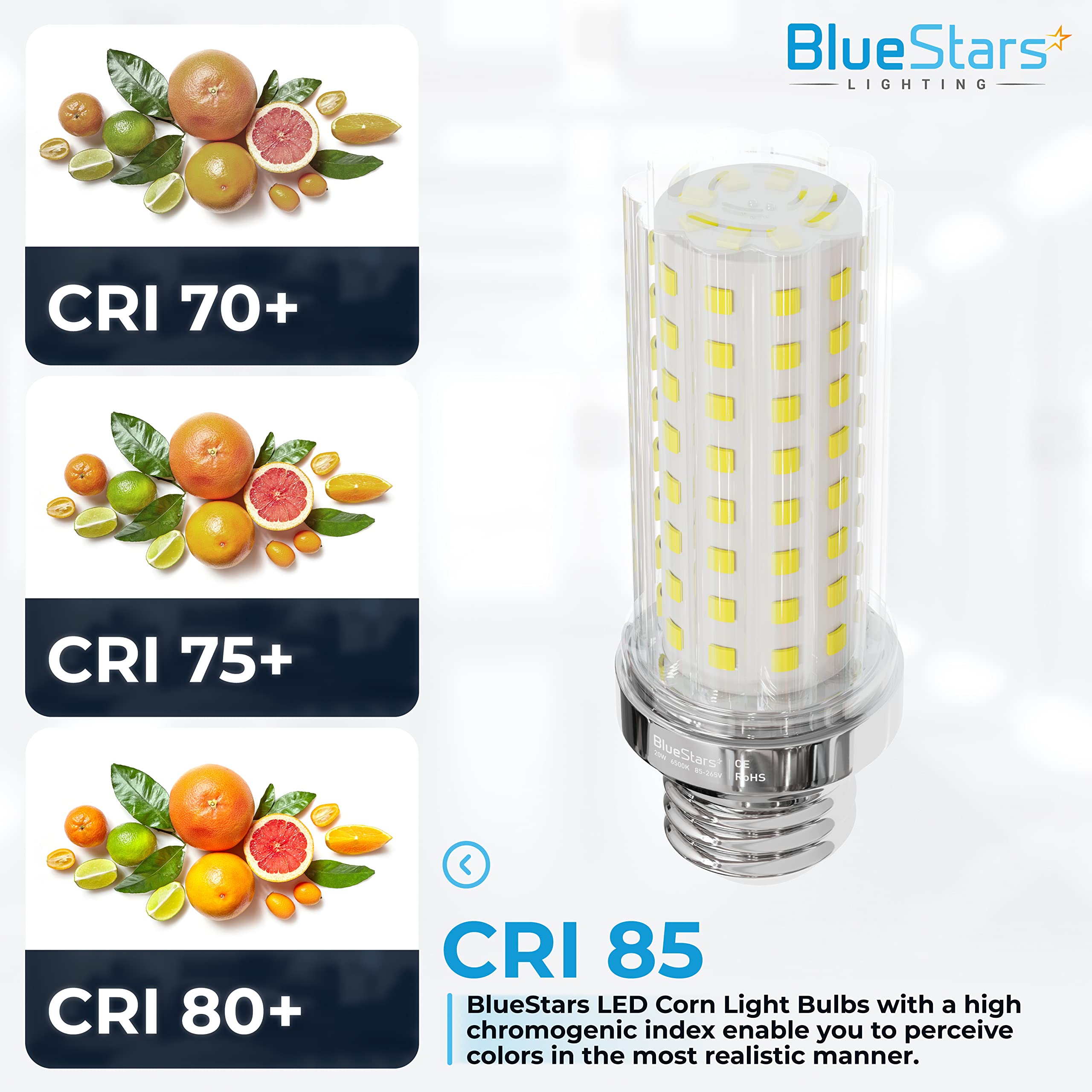 BlueStars LED corn light bulbs in a four-pack for easy replacement