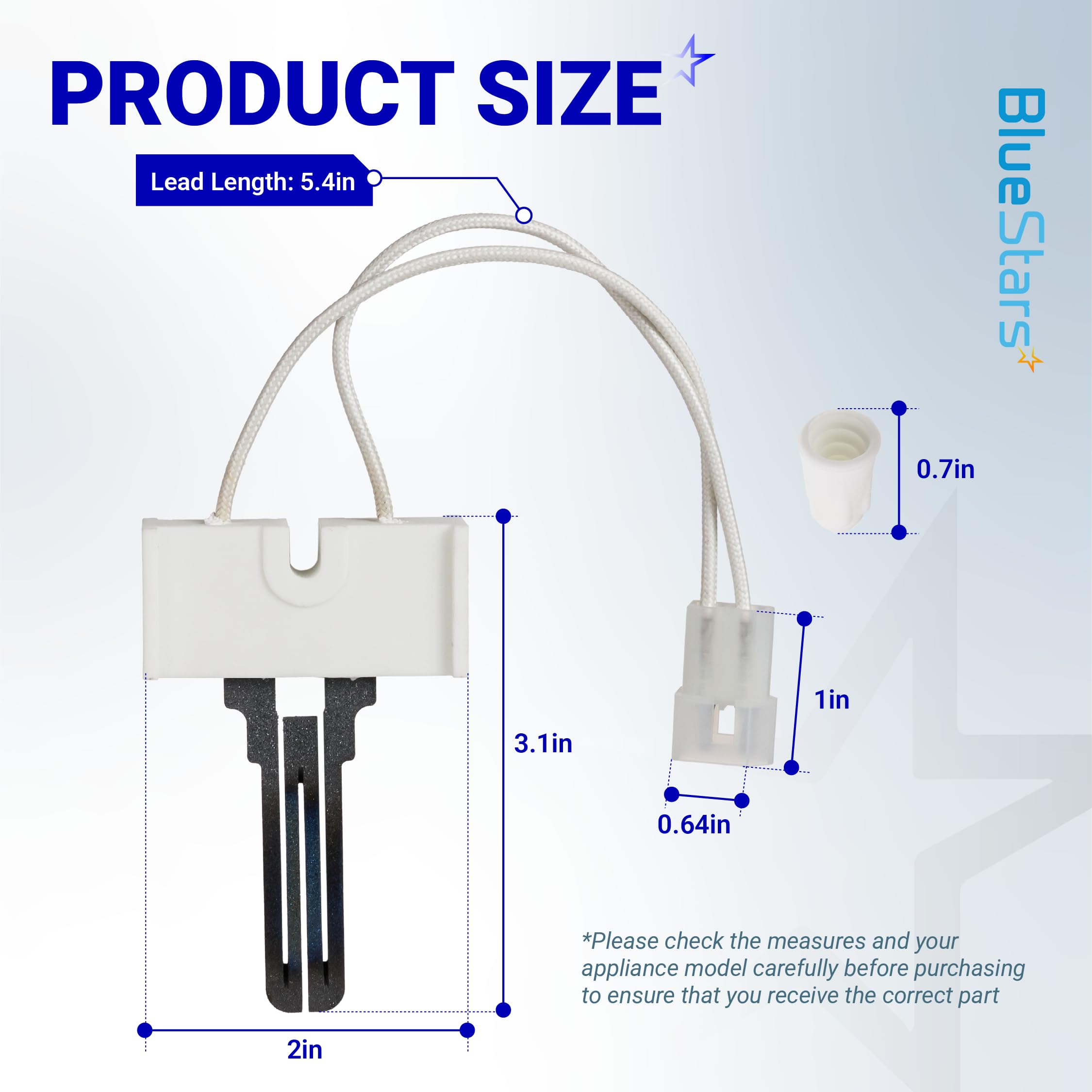 BlueStars LH33ZS004 heating element close-up highlights rapid ignition potential