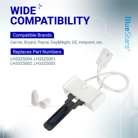 BlueStars LH33ZS004 maximum operating temperature label indicates heat tolerance
