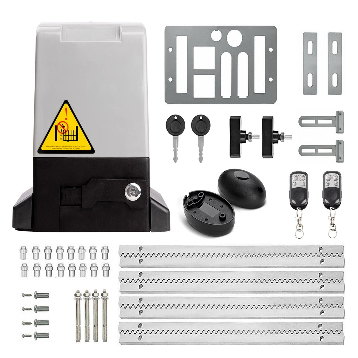 Blütezeit 1800lb sliding gate opener unit installed for smooth residential access
