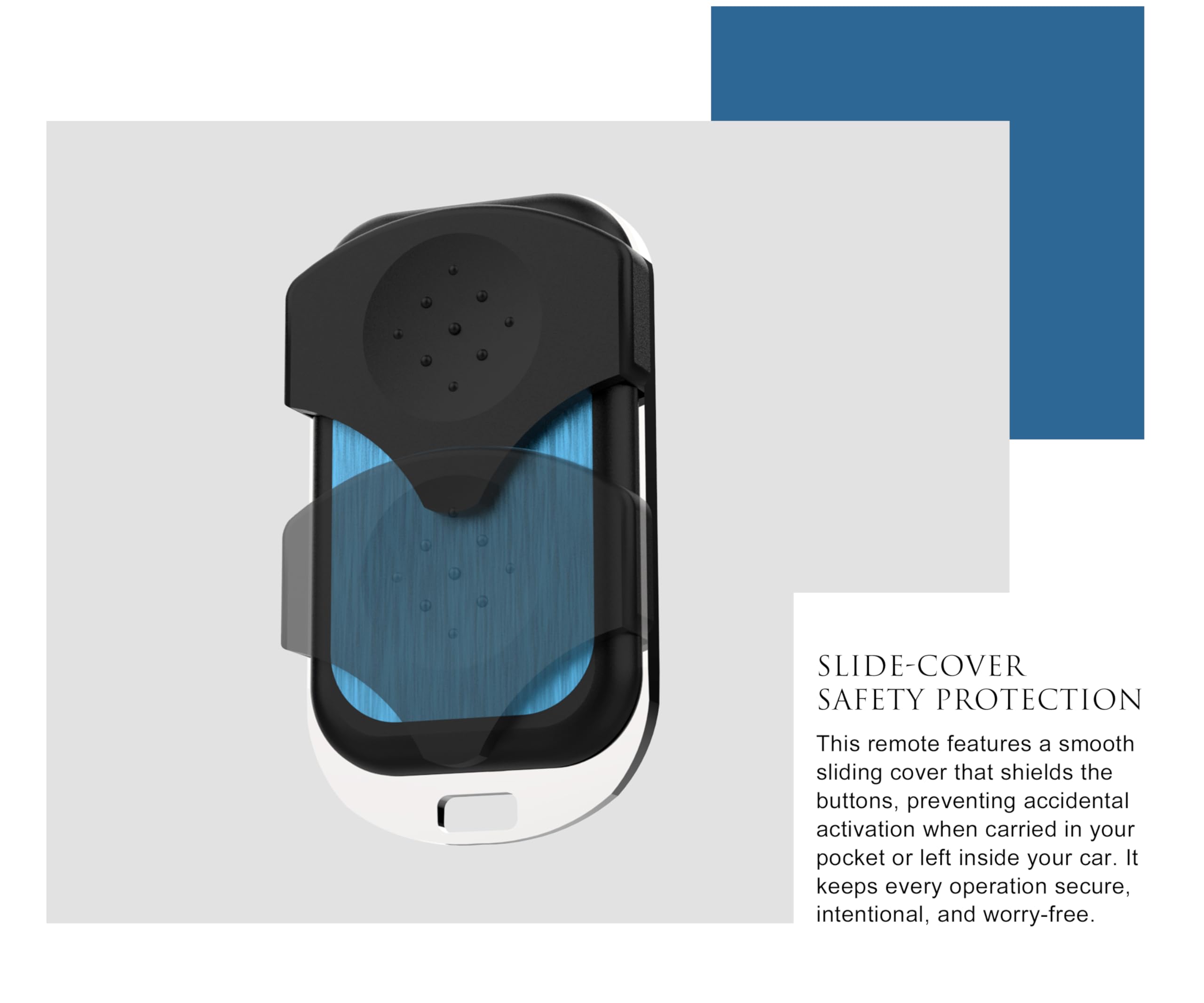 Durable and lightweight Blütezeit remote built with ABS and aluminum