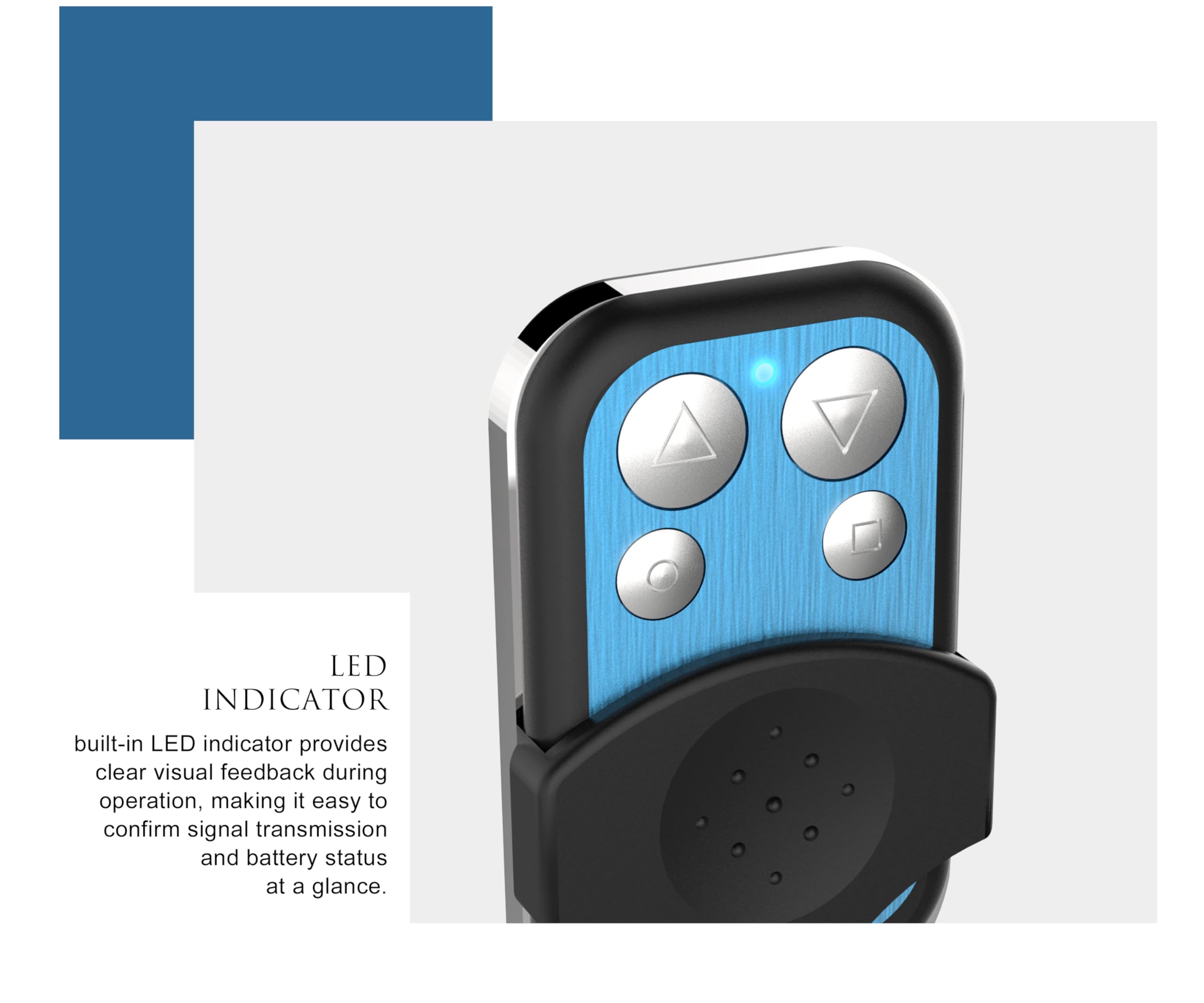 Blütezeit remote operating at distance up to 100 feet from vehicle