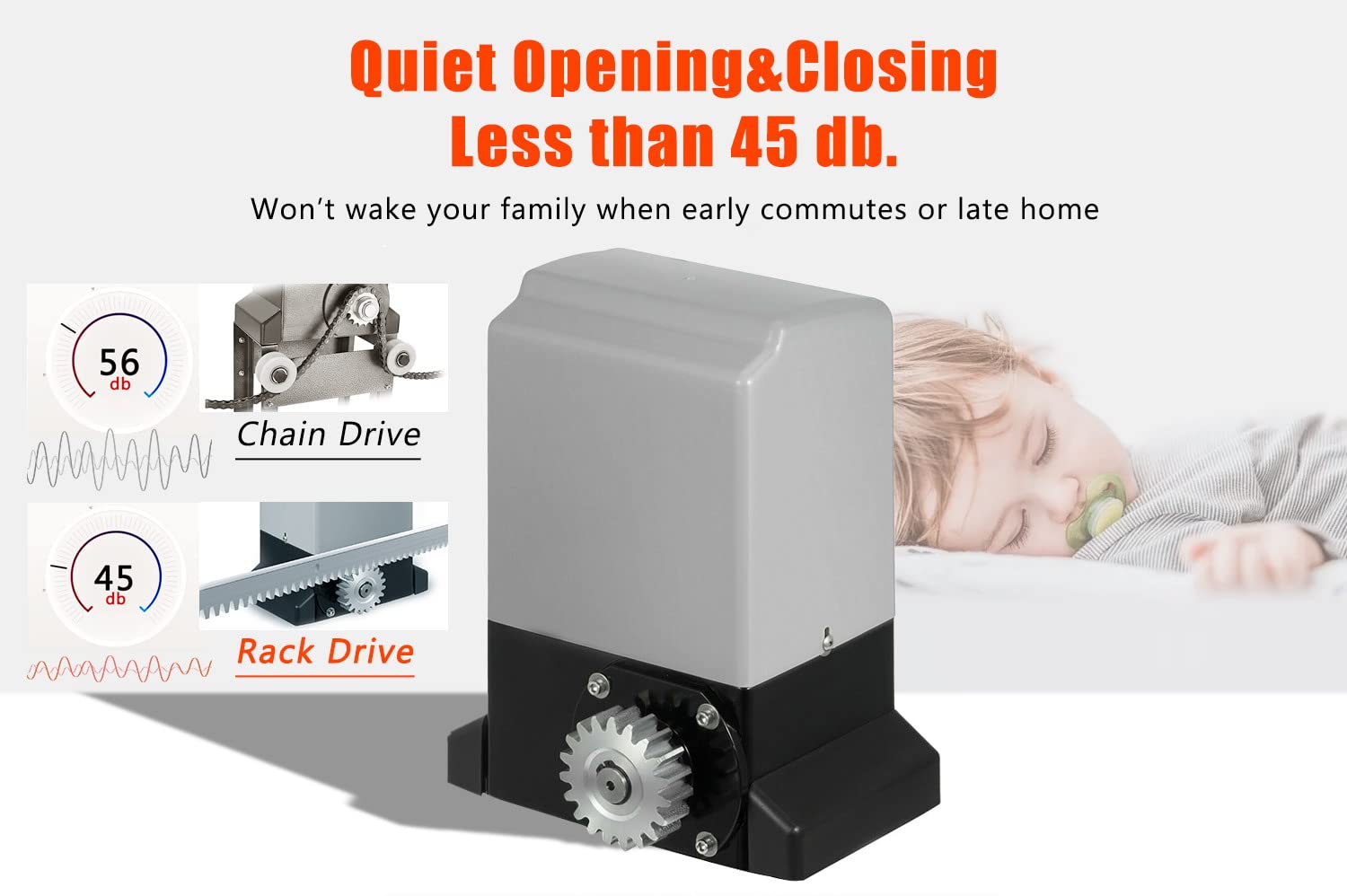 Blütezeit steel rack drive system for quiet, durable operation