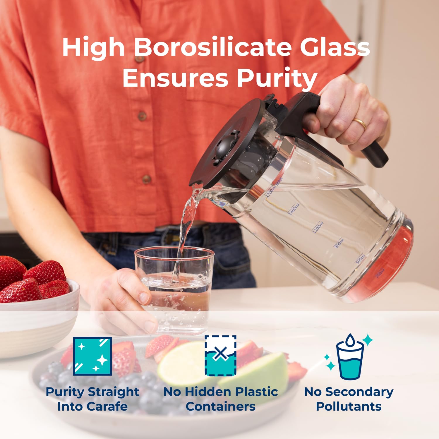 Bluevua countertop water purifier accessory enhances setup and maintenance ease.