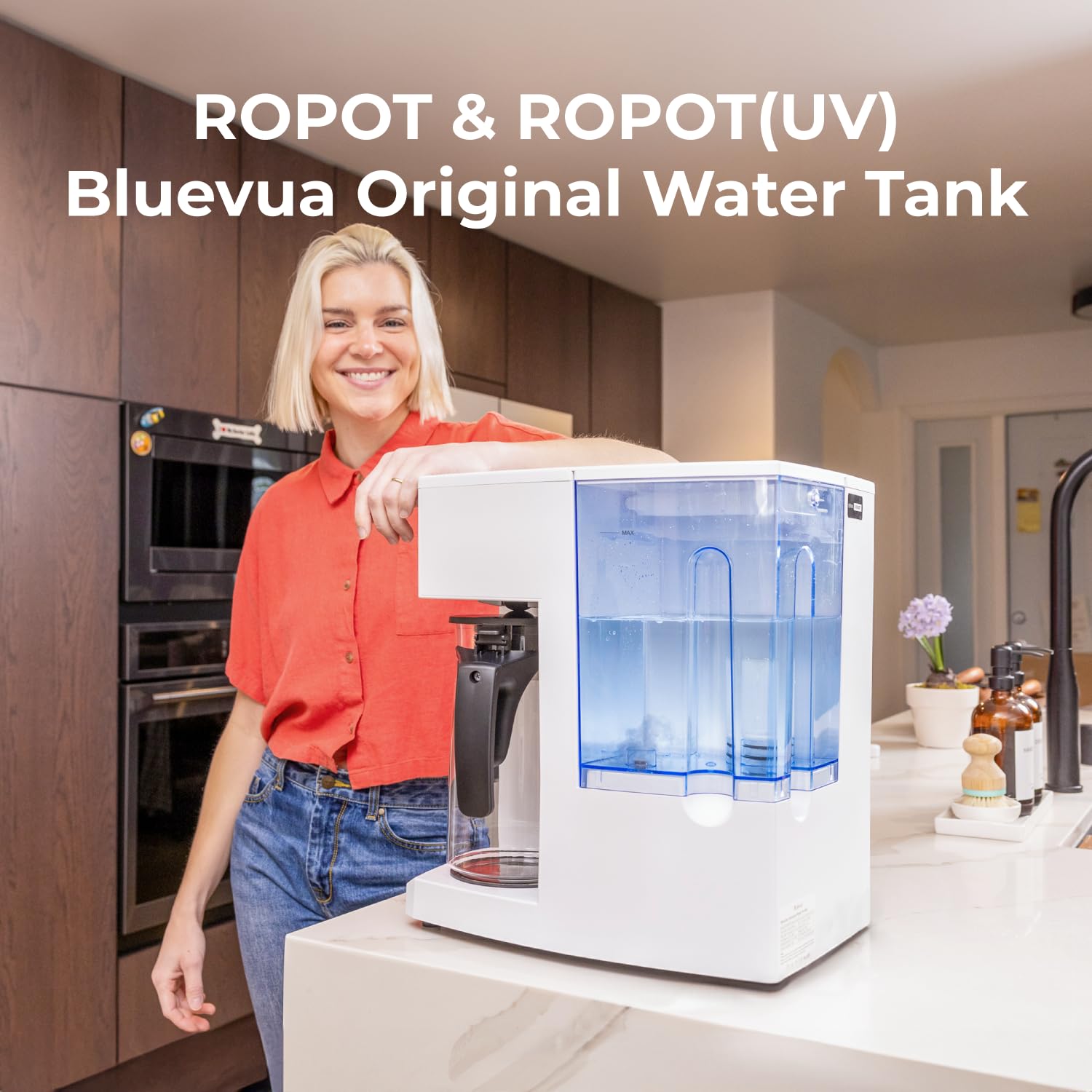Bluevua RO100ROPOT BPA-free plastic tank ensures safe water storage