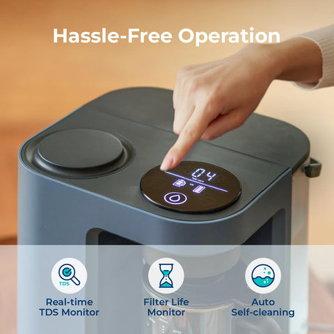 Bluevua RO100ROPOT-Lite 7-stage filtration with remineralization improves taste
