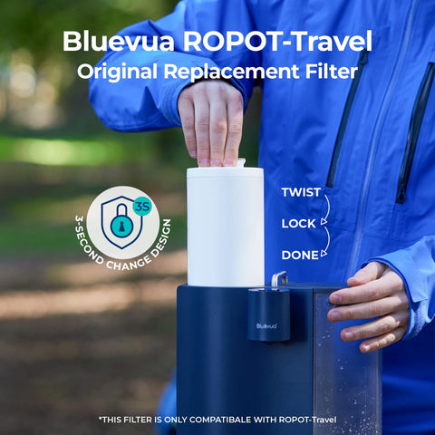 Bluevua twist-lock design enables quick filter replacement for less downtime.