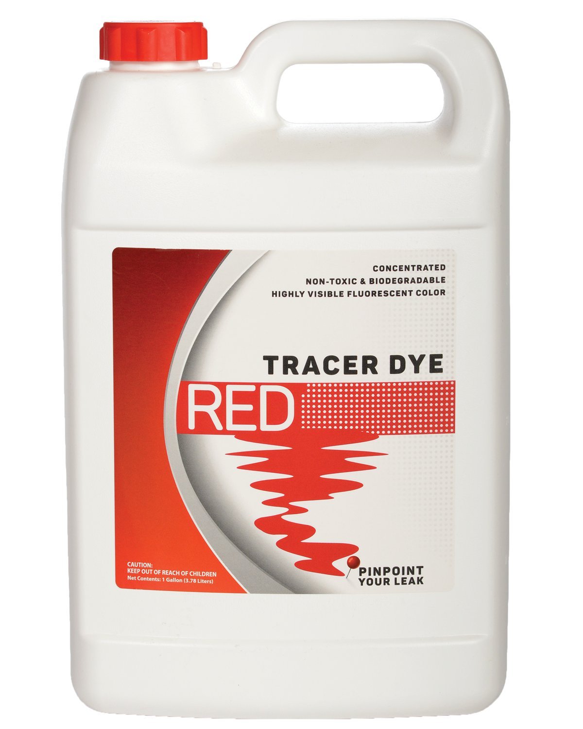 Bluewater Concentrated Red Tracer Dye bottle pour for leak tracing