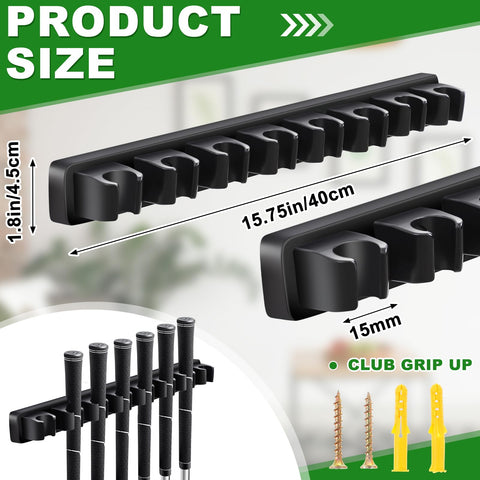 Blueweenly black-finish golf rack securely stores clubs, blending with modern décor.