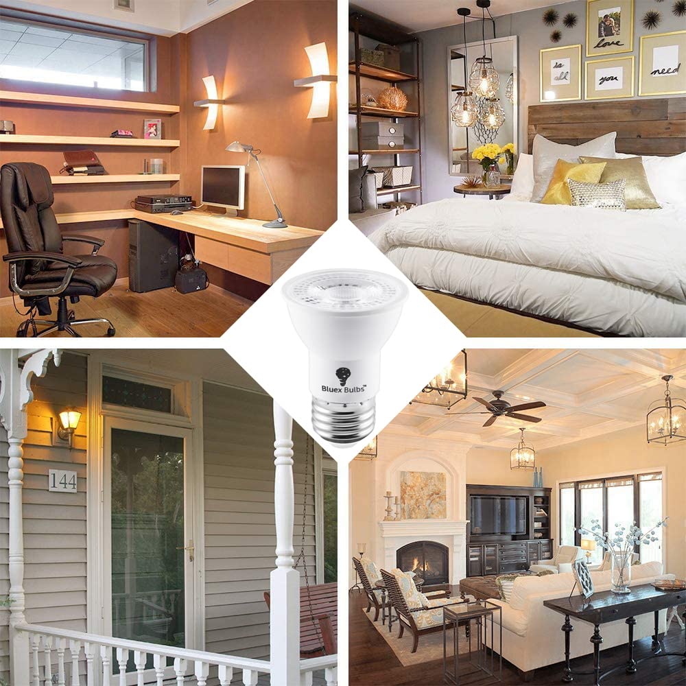 Bluex Bulbs warm white 3000K PAR16 LED spotlight creates cozy living spaces.