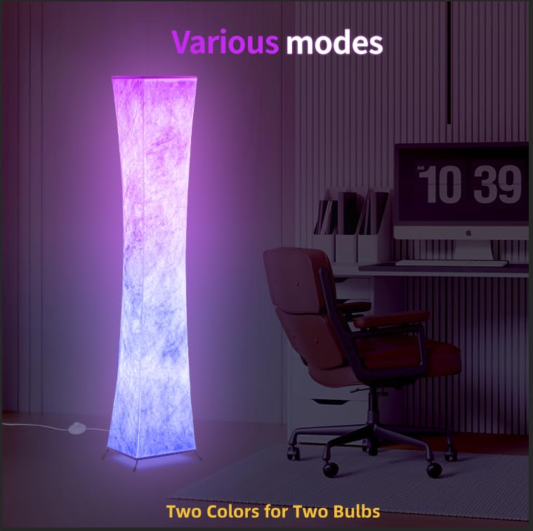 BLUEYE floor lamp color wheel with 15 RGB options for ambiance