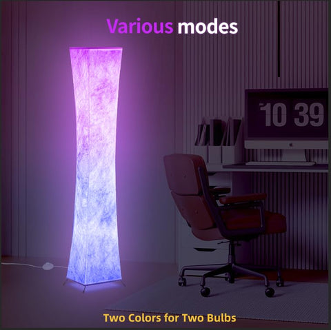 BLUEYE floor lamp color wheel with 15 RGB options for ambiance