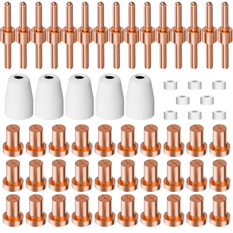 Blugibedramsh PT31 plasma consumables kit enabling precise cuts.