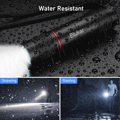 Blukar waterproof design depiction, suitable for rain or splashes.