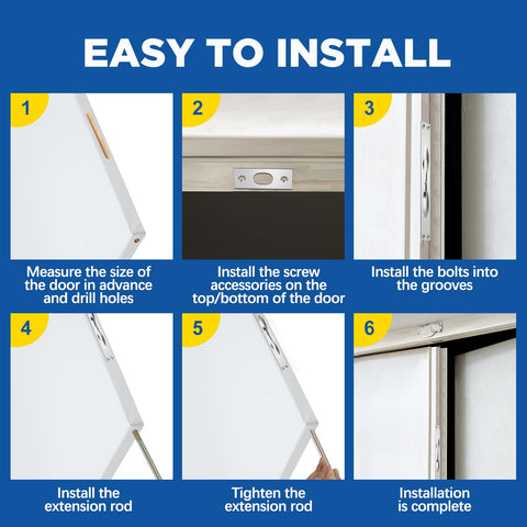 Blulu concealed latch security shown after installation on a door