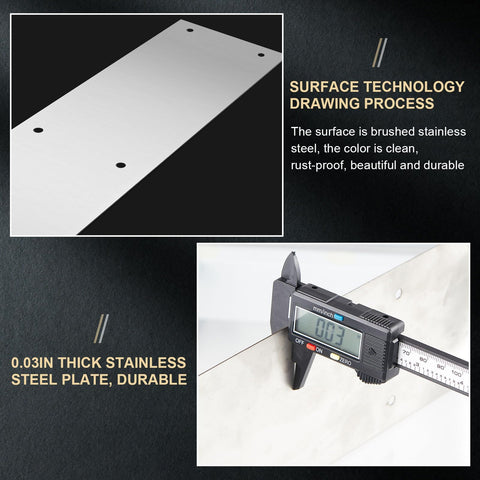 Blulu four-pack of door push plates for multiple doors