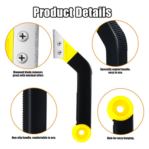 Blulu grout saw angled 8 inch with replaceable diamond blade for grout removal.