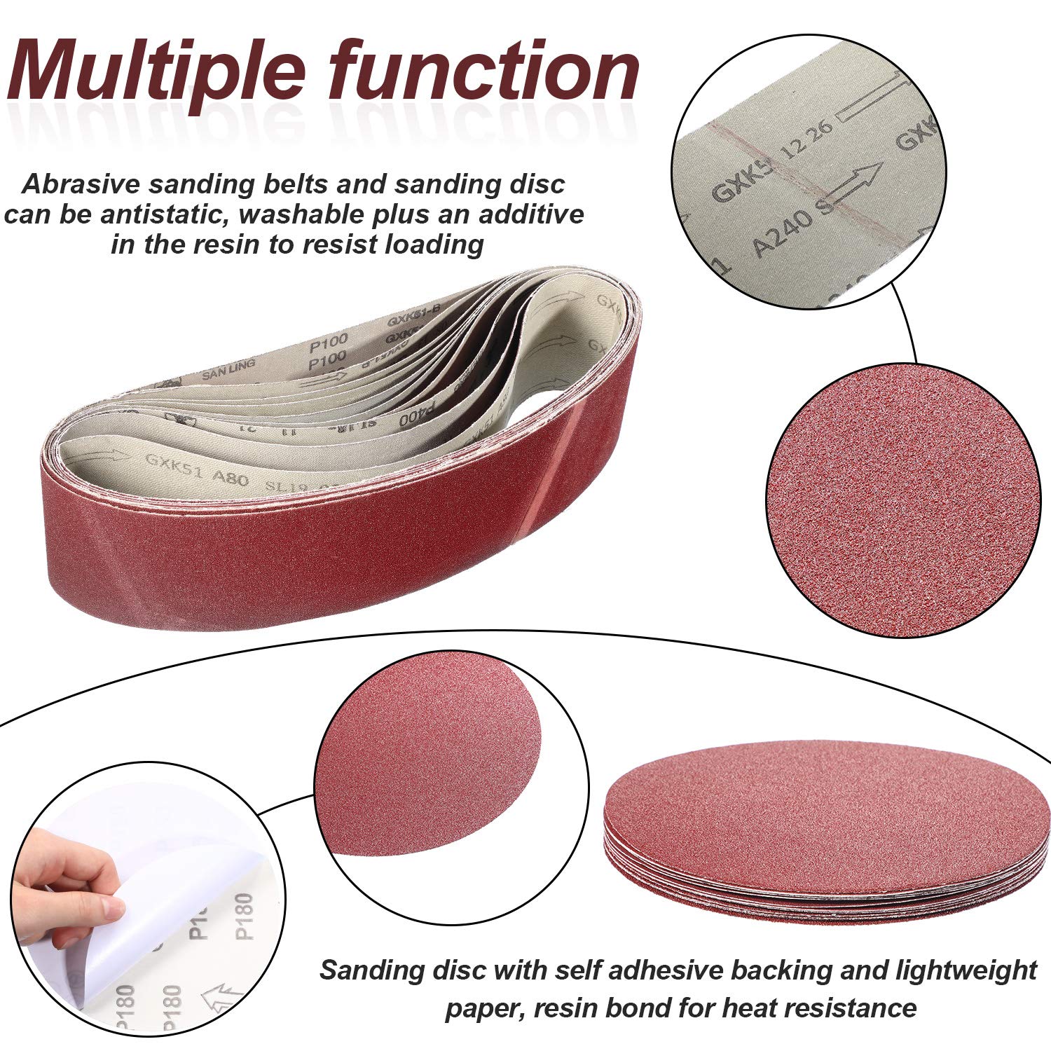 Blulu belt 150-grit delivering smoother transitions on uneven surfaces.