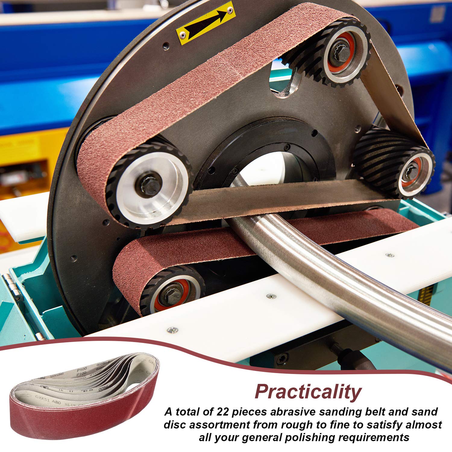 Blulu disc 180-grit for fine deburring and finishing.