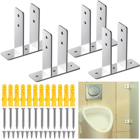 Blulu urinal screen brackets with 2-ear polished chrome for secure, long-lasting use