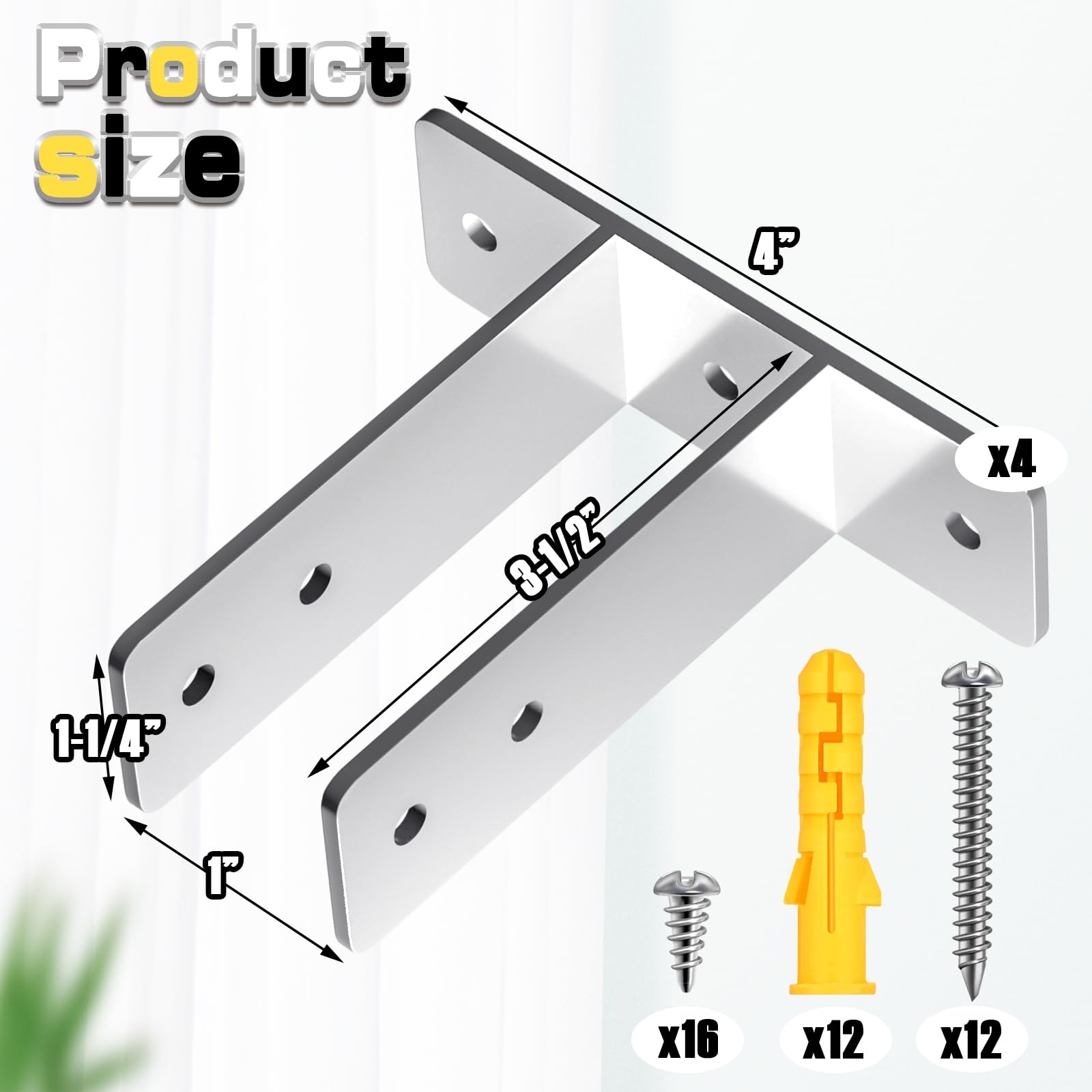 Installation hardware for Blulu urinal screen brackets included
