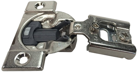 Blum 38N355BE08x10S hinge with nickel finish offering soft-close action for face-frame cabinets