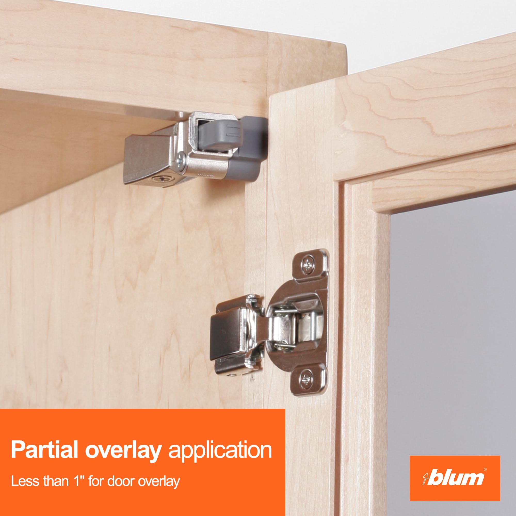 Blum 971A9700 adapter for doors ensures smooth, controlled closure.
