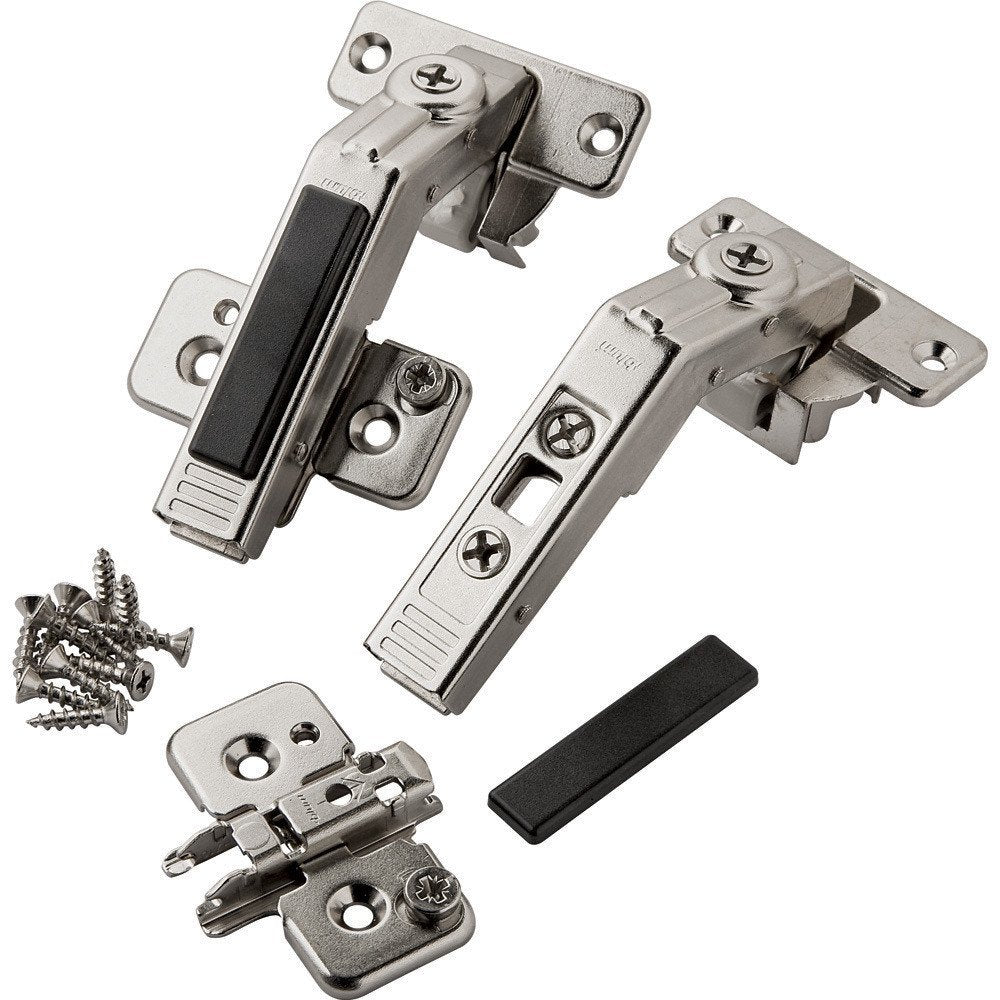 Blum Bi-Fold hinge pair die-cast zinc design for durability.