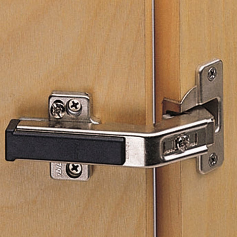 Blum Bi-Fold hinge pair screw-on installation for quick upgrades.
