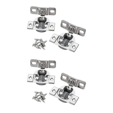 Blum Compact Soft-Close Bluemotion hinge, front view, with 1-3/8 inch overlay for smooth closing