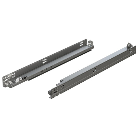 Blum Tandem Plus bottom-mount hole option adds installation flexibility.