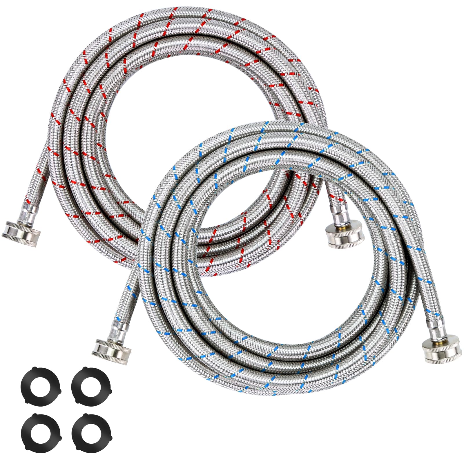 Blutoget 15ft hot water hose with red connection for reliable hot water supply.